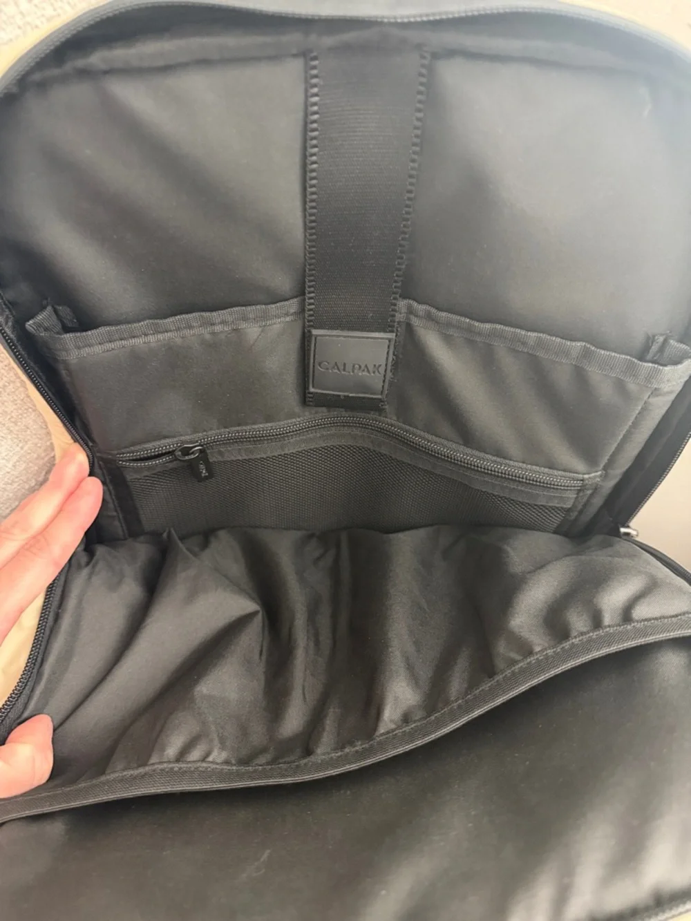 Calpak Luka 15 inch Laptop Backpack in Oatmeal